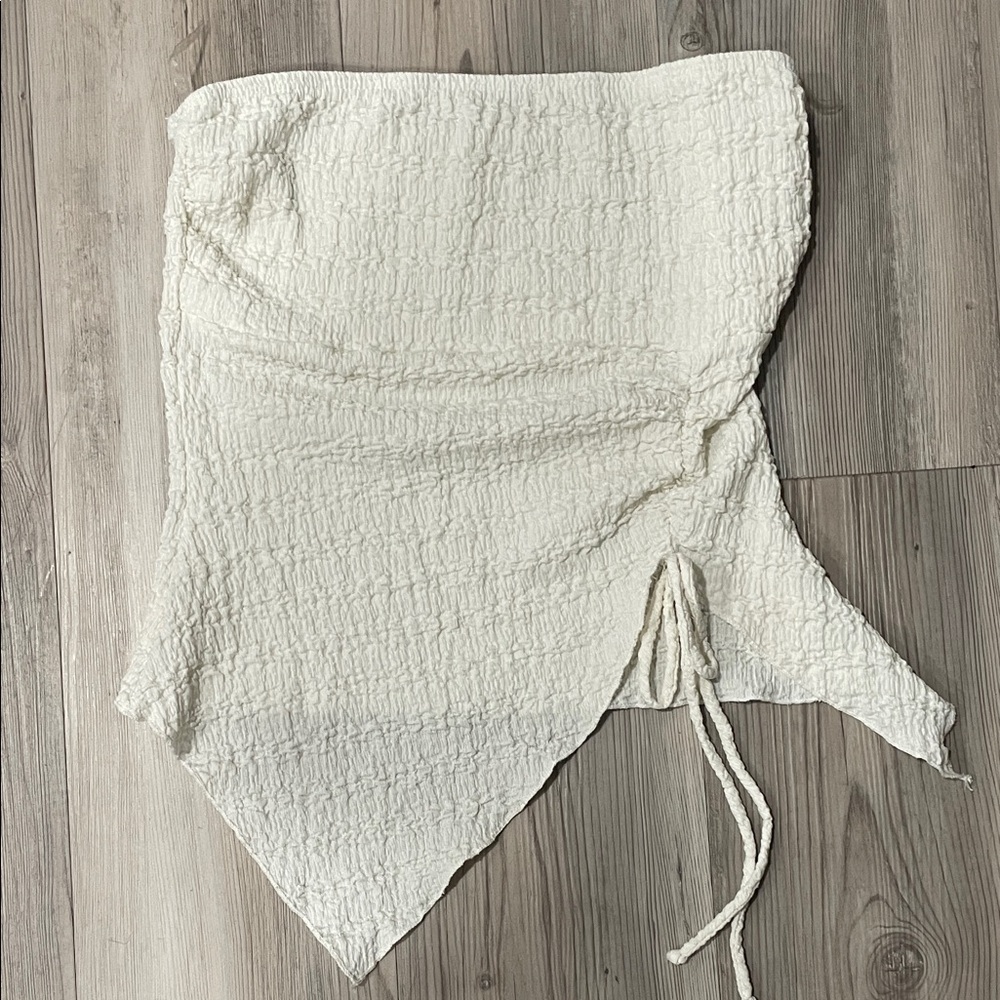 See You Monday Cream Textured Top